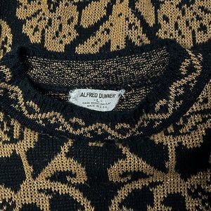 Alfred Dunner Gold Sparkle Sweater Black Women’s Large L Fancy Dressy Holiday